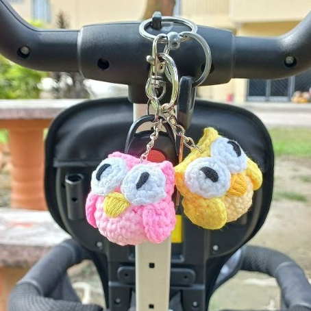 พวงกุญแจ burung hantu พวงกุญแจนกฮูก พวงกุญแจแฮนด์เมด โครเชต์