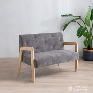 Natural Signature 5549C-2 Diamond 2-Seater Sofa(1pc)/Fabric sofa/Bedroom sofa/Living room sofa/钻形沙发-双人座/布沙发