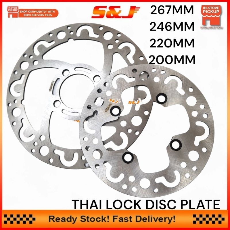 Thai ล็อคแผ่นเบรค LC135 Y15ZR Y16ZR LC5S Y125Z 267 245 220 200 MM แผ่นเบรค WAVE125 FUTURE DASH2 W110