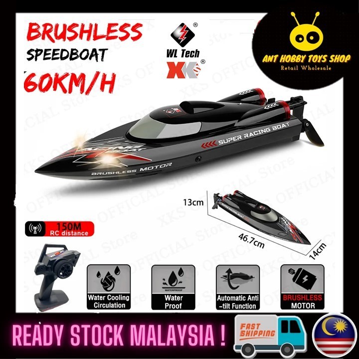 (ใหม่) WLtoys WL916 ดาบปลา Rc เรือไร้แปรง 55 กม./ชม. เรือควบคุมระยะไกล 2.4 Ghz เรือแข่งความเร็วสูงแบ