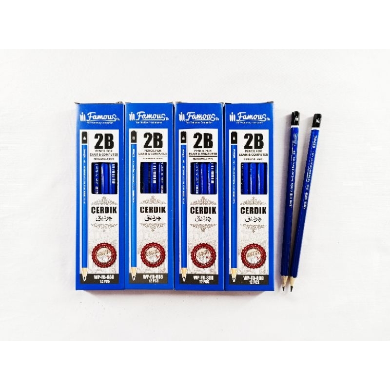 (2BOXES) ดินสอ Cerdik ชื่อดัง WP-FB-888 2B หกเหลี่ยม X 2BOXES