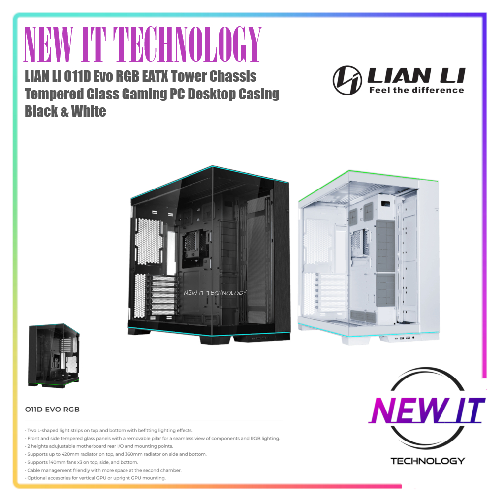 LIAN LI O11D Dynamic Evo RGB Lamborghini EATX Tower แชสซีกระจกนิรภัยสําหรับเล่นเกม PC Desktop Casing