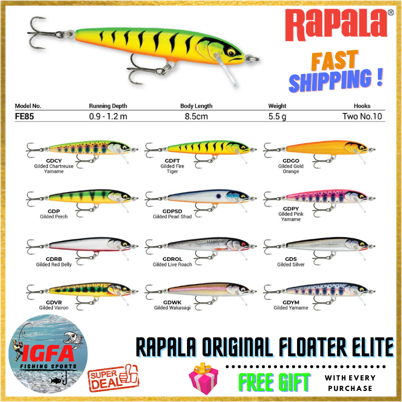 [IGFA] Rapala Floater Elite FE85 Gewang Rapala เหยื่อตกปลา แบบแข็ง FE85 FE 85