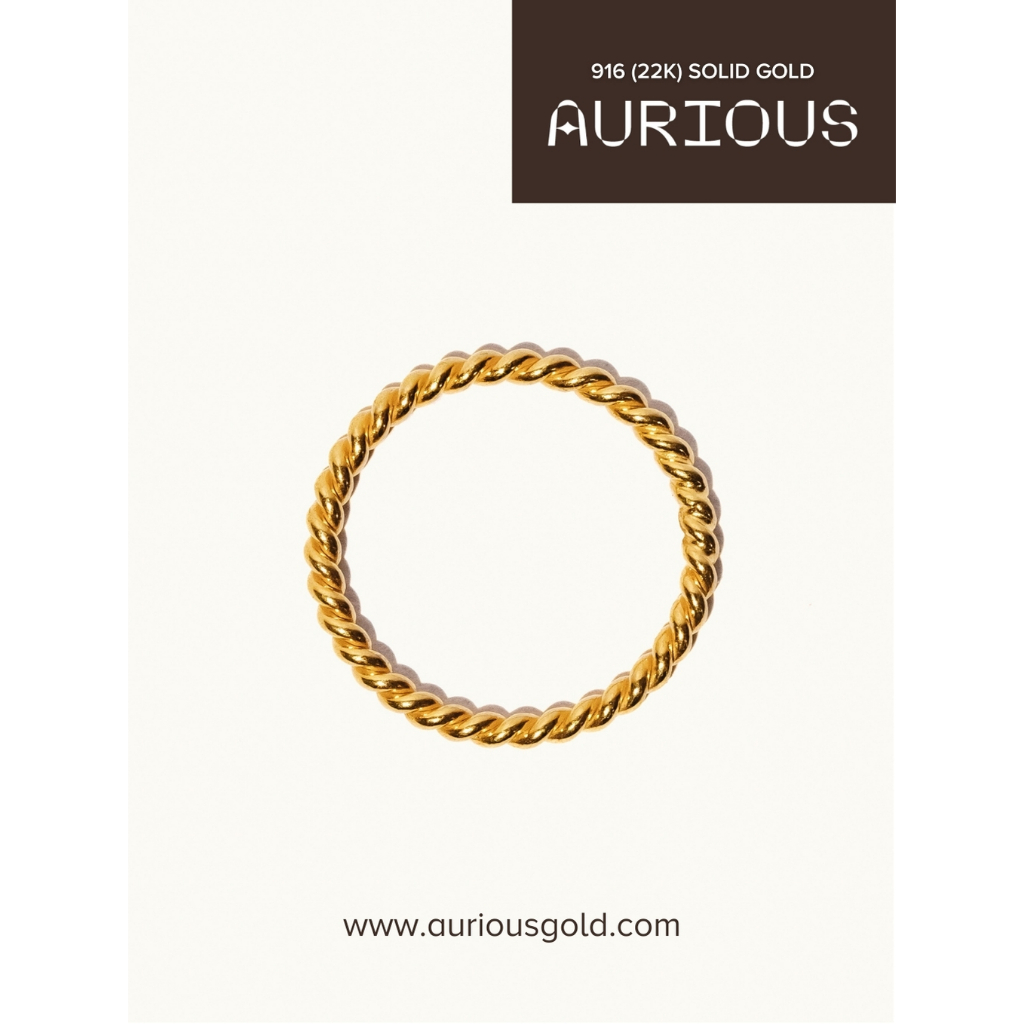 แหวนบิดเดี่ยว - Aurious Gold 916