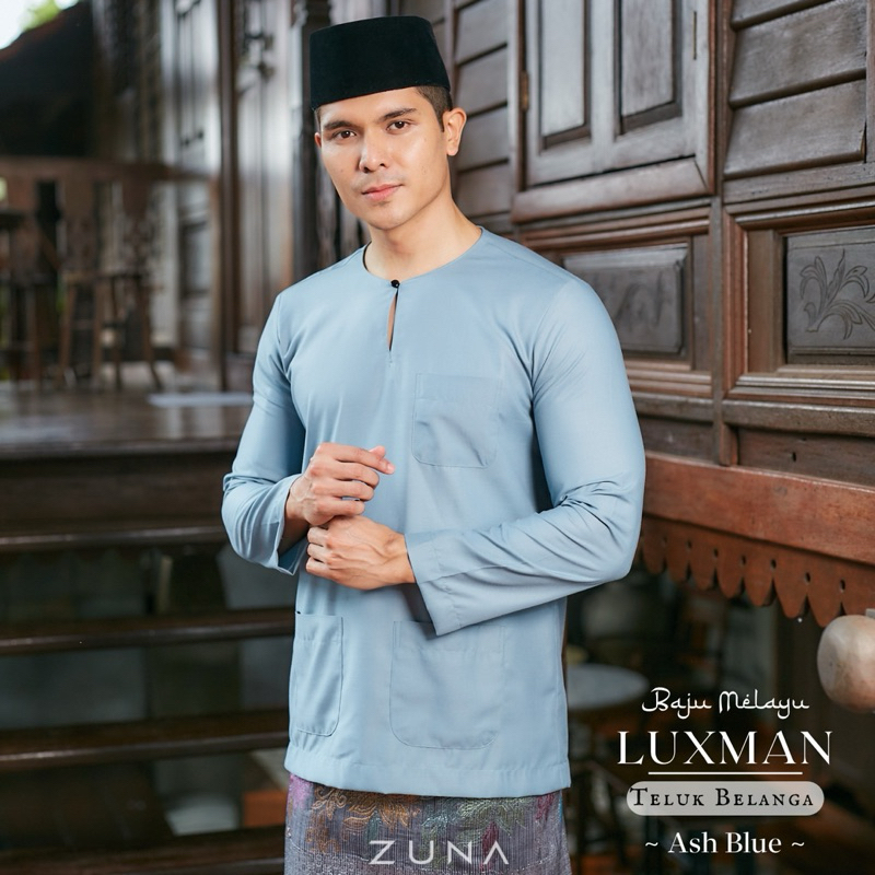 ASH BLUE LUXMAN ซีรีส์ Baju Melayu (Teluk Belanga) ผ้าฝ้ายญี่ปุ่นพรีเมี่ยม
