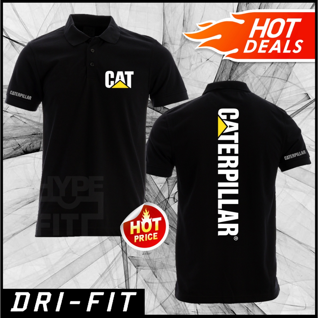 Dri Fit Polo NEW CAT Caterpillar Inc เสื้อยืดแขนสั้น ไมโครไฟเบอร์ แห้งเร็ว 160GSM สําหรับทุกเพศ SS