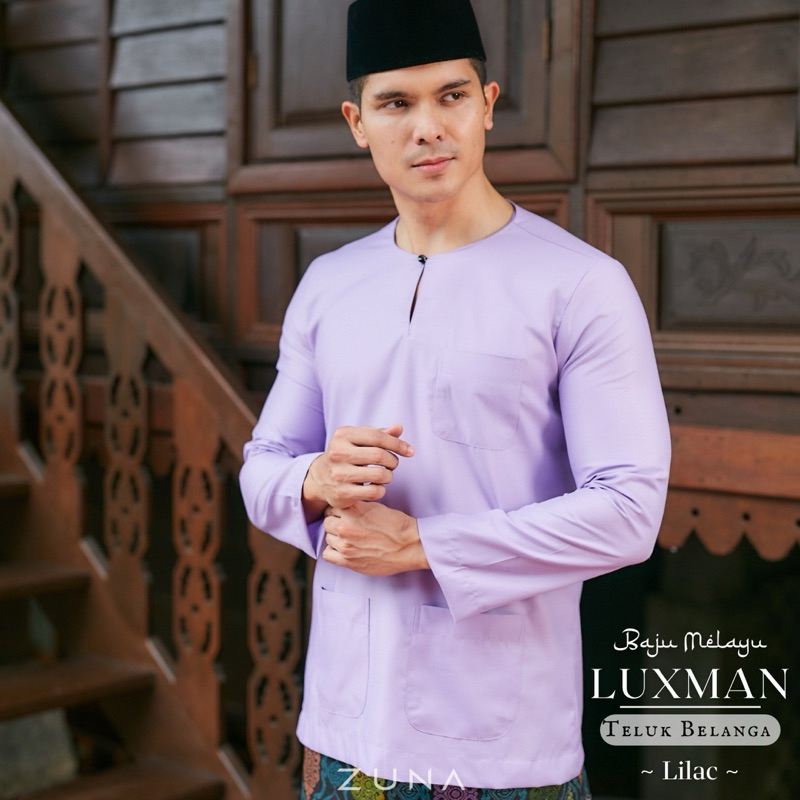 LILAC LUXMAN series Baju Melayu (Teluk Belanga) ผ้าฝ้ายญี่ปุ่นพรีเมี่ยม