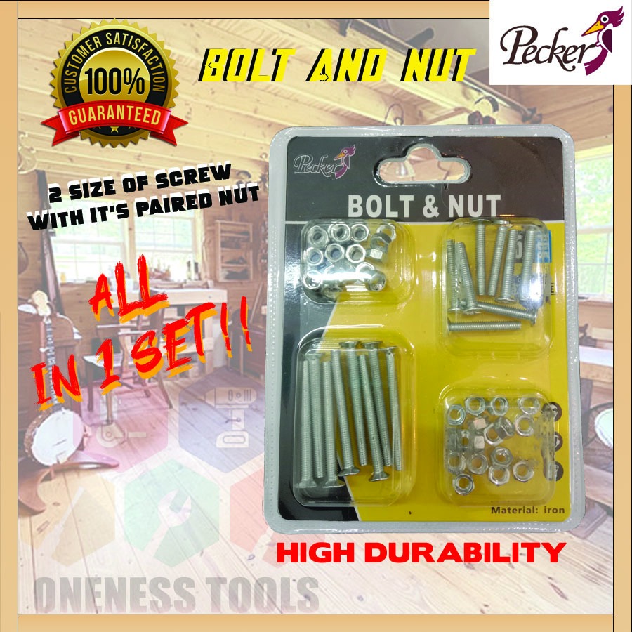 "PECKER - BOLT AND NUT" - ชุด 50 ชิ้น
