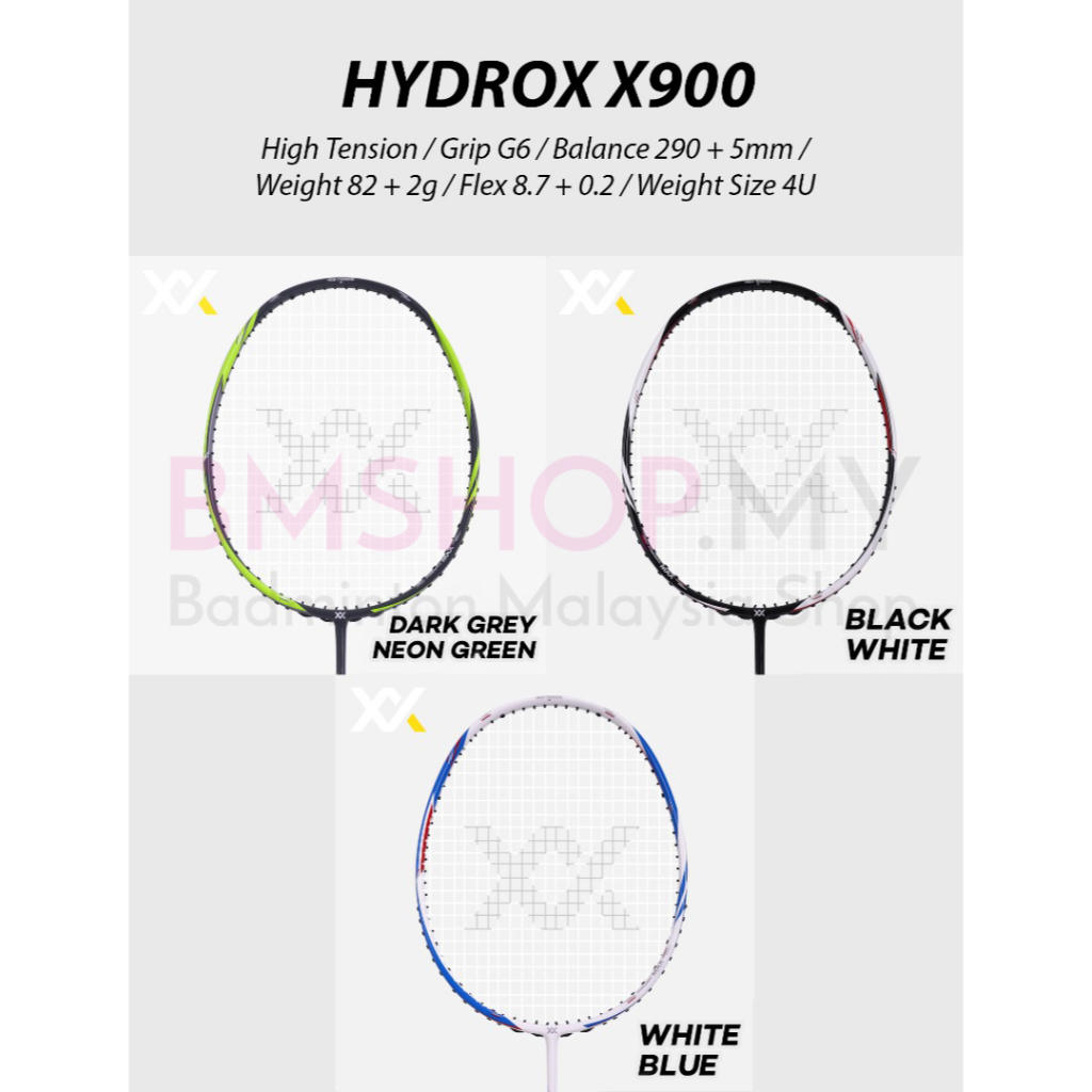 MAXX Racket Hydrox X900 (Free Stringing Service, Free String Maxbolt MBS20 & Grip)