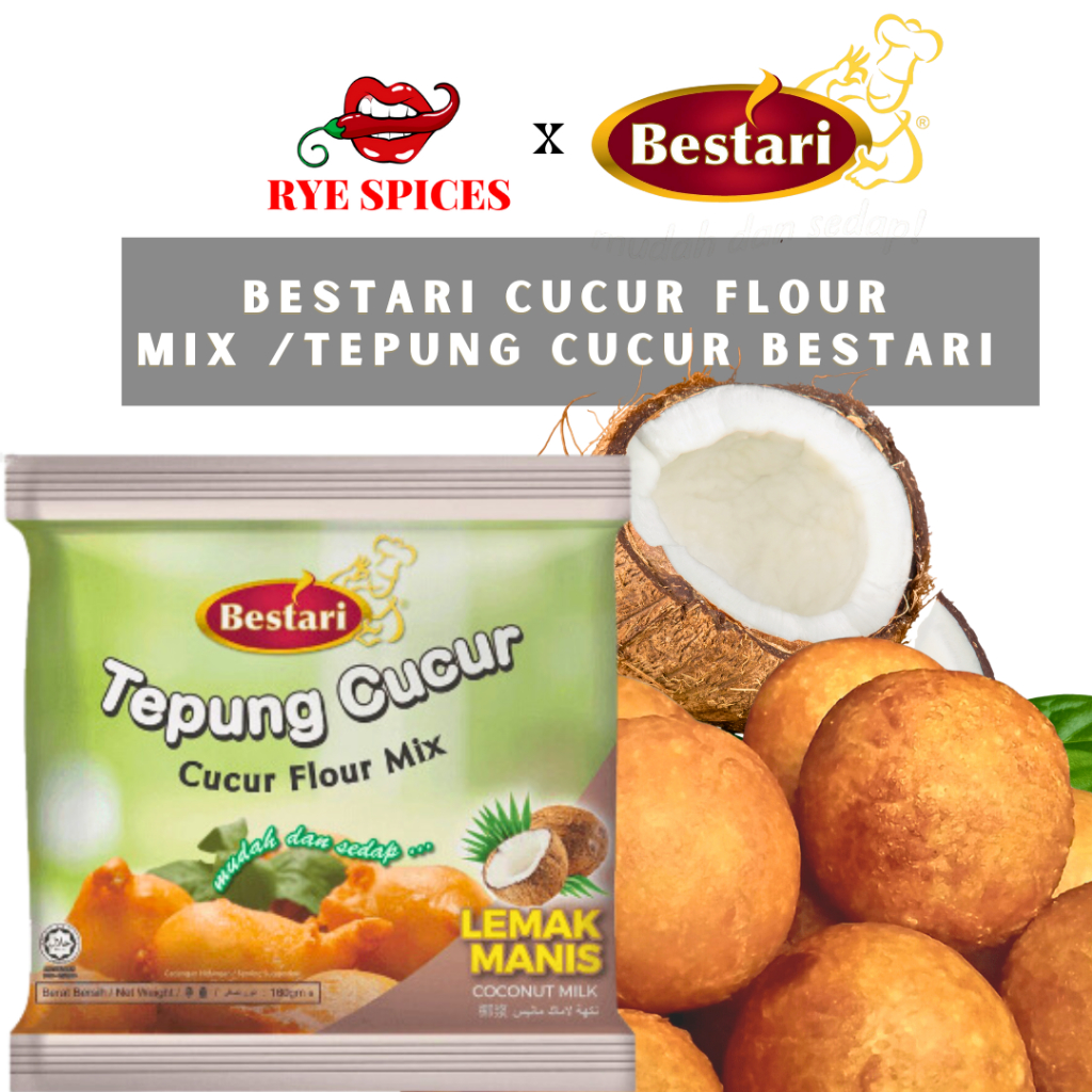 Bestari Cucur Flour Mix/Bestari Sweet Fat Cucur Flour (160g) ฮาลาล