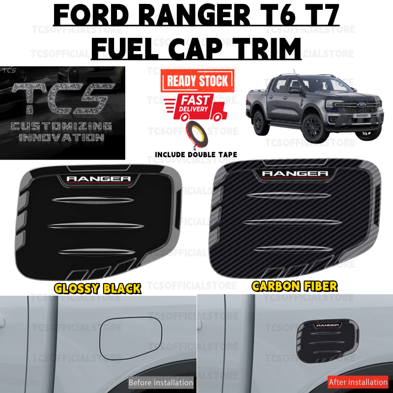 TCS FORD RANGER T6 T7 T8 รถยนต์ FUEL CAP TRIM ฝาครอบอุปกรณ์เสริม