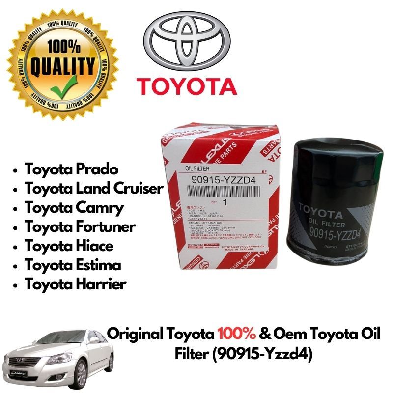 กรองน้ํามันเครื่อง Toyota 100% & Oem Toyota (90915-Yzzd4)