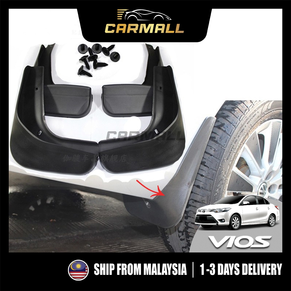 Toyota Vios (3rd Gen) Mud Flats / Mudguards Fenders Mud Flaps Splash Wheelguard Mudguards 2013-2019 
