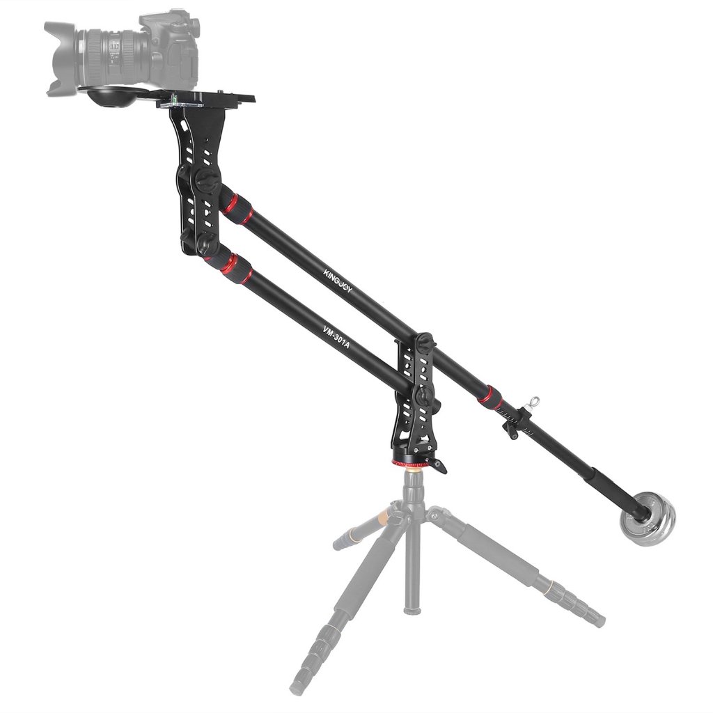 KINGJOY Professional Mini Jib Crane ภาพยนตร์วิดีโอแบบยืดหดได้ Jib Arm สําหรับช่างภาพยนตร์ Videograph