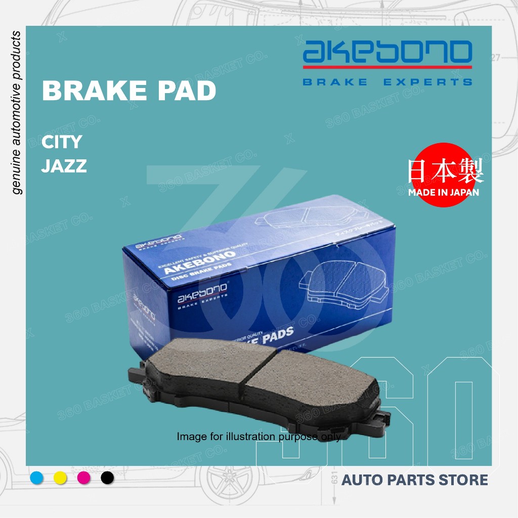 AKEBONO ผ้าเบรค HONDA CITY JAZZ GM2 GM6 TMO T9A GE8 GK5 TFO T5A S5A (ชุดเบาะ BRIK)