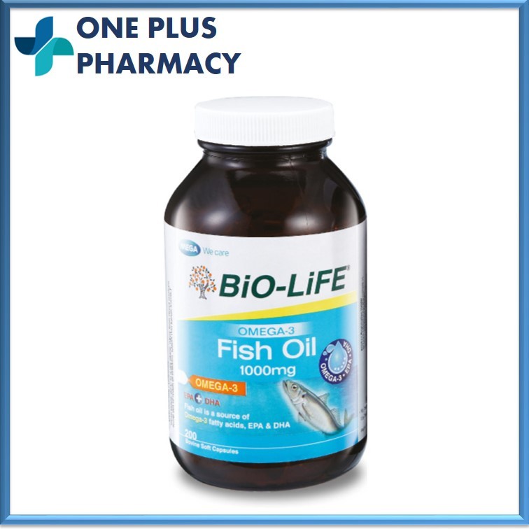 Bio-Life Omega-3 Fish Oil 1000mg 200s [EXP 10/2028]