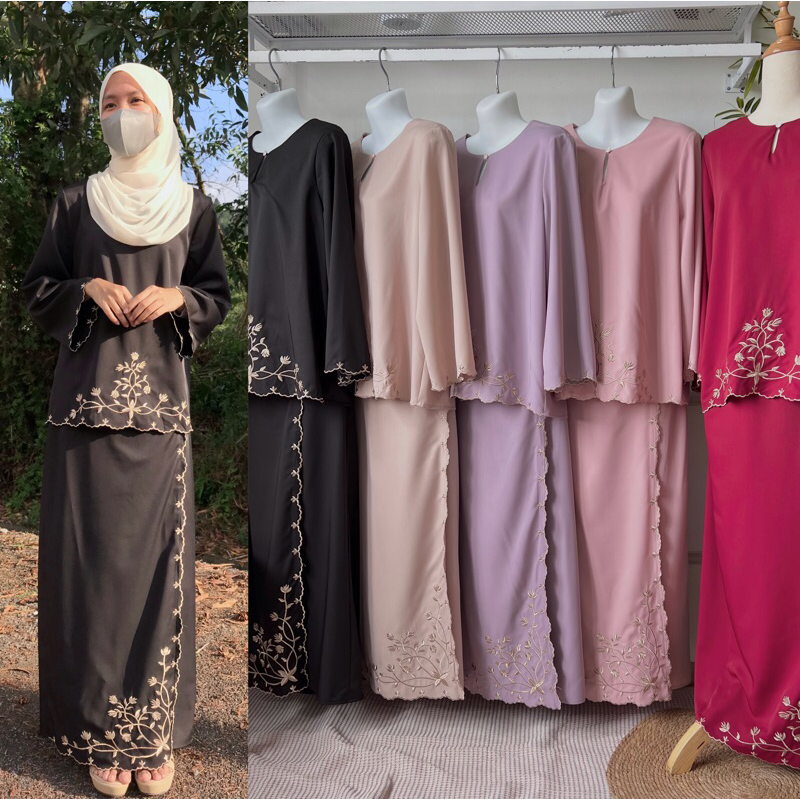 Camellia Kurung Sulam Raya 2024 Kurung Kedah Baju Kurung Baju Muslimah