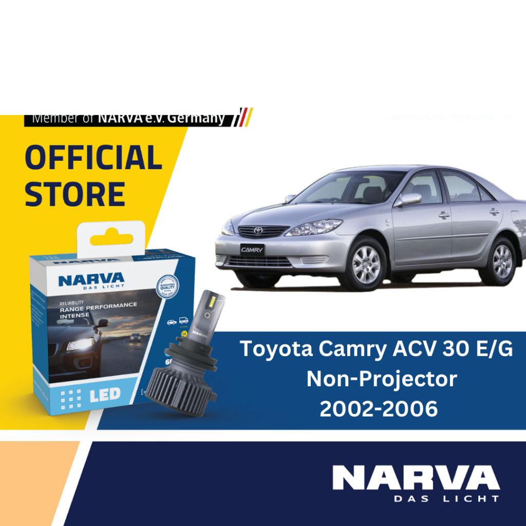 ชุดหลอดไฟไฟหน้ารถ NARVA (Reflector) Toyota Camry ACV 30 E/G (02-06) LED ฮาโลเจน
