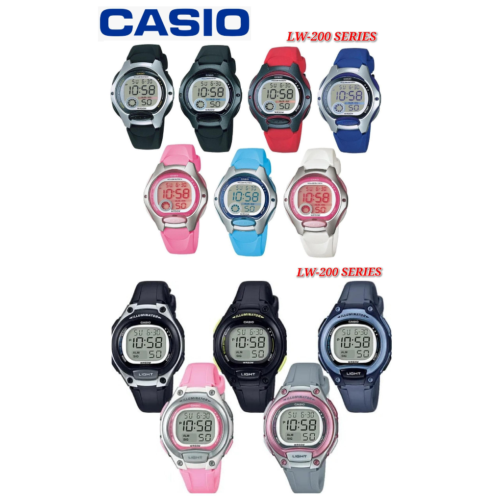 CASIO LW-203 / LW-200 50M WR SPORT นาฬิกาเด็ก