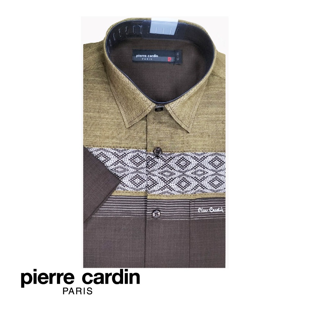 Pierre Cardin เสื้อเชิ้ตแขนสั้น ผ้าลินิน มีกระเป๋า สําหรับผู้ชาย W4105B-11511