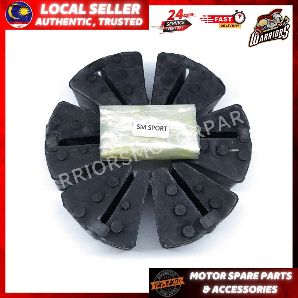 BENELLI SM-SPORT/SM-SPORT 110R/TNT25 HUB DAMPER SET HUB RUBBER SPROCKET REAR 6PC GETAH HUB SPOKET 6 
