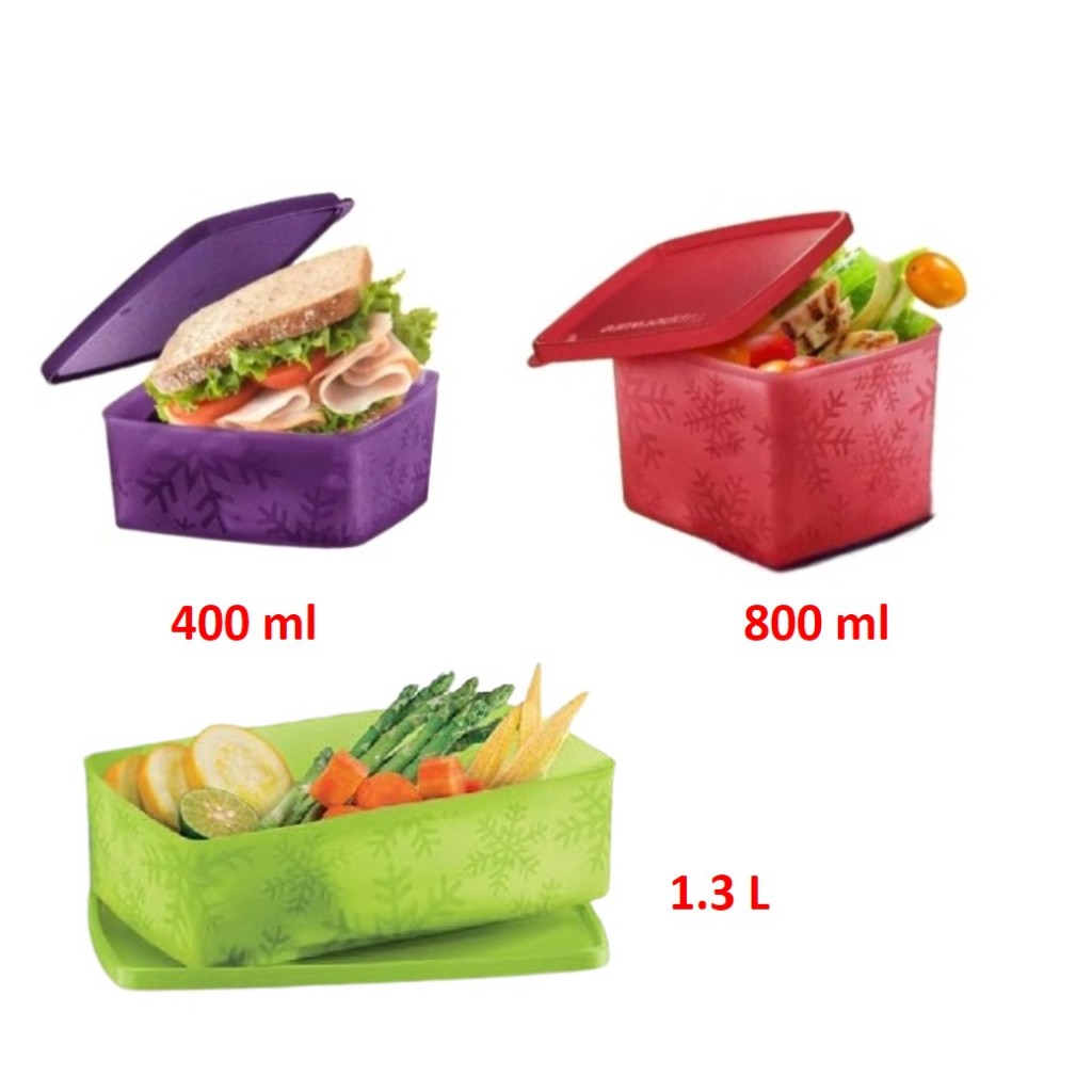Tupperware Snow Flake Square Round (1 ชิ้น)