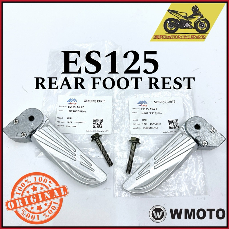 WMOTO ES125 ES REAR FOOT REST ซ้ายขวา KANA PEMIJAK KAKI BELAKANG WMOTO