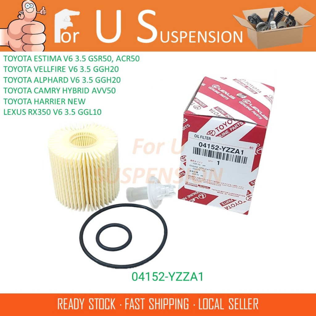 กรองน้ํามัน TOYOTA 1 ชิ้น -04152-YZZA1 ESTIMA V6 3.5 GSR50, ACR50 , VELLFIRE V6 3.5 GGH20 ,ALPHARD V