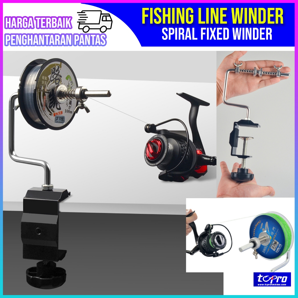 สายตกปลา Spool Winder Sporal Fix Tali Memancing เครื่องมือคงที่