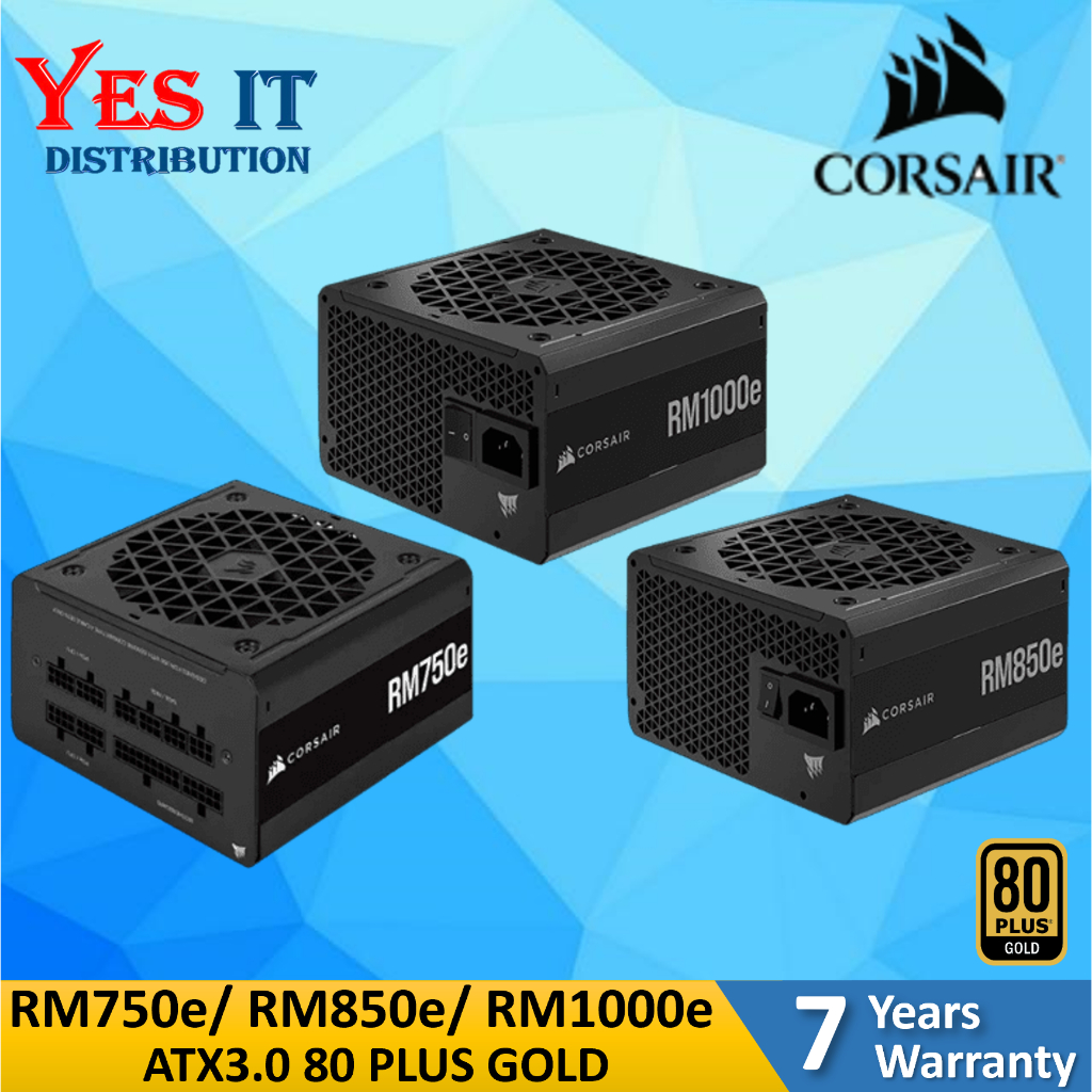 Corsair RMe Series RM750e / RM850e / RM1000e / RM1000x / CV450 ATX 3.0 80 Plus Gold Full Modular