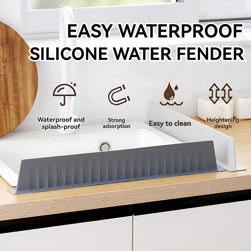 Splash Sink Block ซิลิโคน Premium Splashes Backsplash Island ห้องครัวร้อน Sink Guard