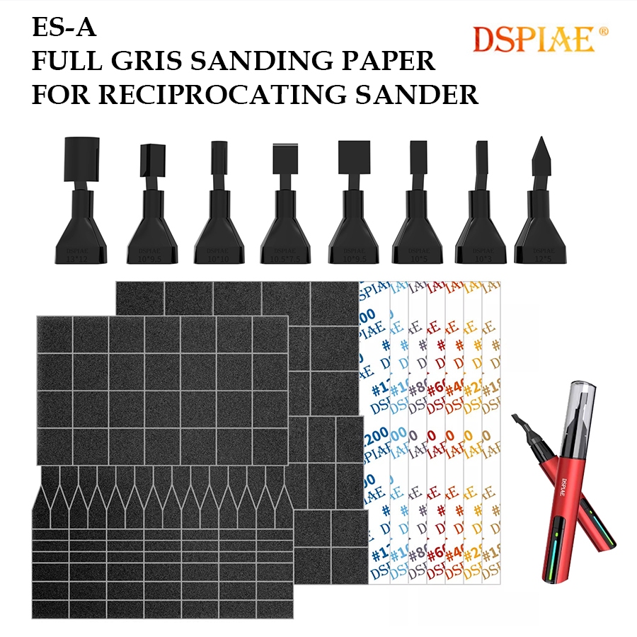 [ Dspiae ] ES-A FULL GRIS กระดาษทรายสําหรับ RECIPROCATING SANDER MODEL KITS TOOS