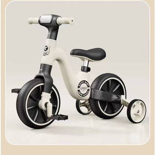 Beige Basikal Budak Kanak Bicycle Kids outdoor Tricycle Kids Stroller With Handle 3 Wheels Children Bike Toys 自行車