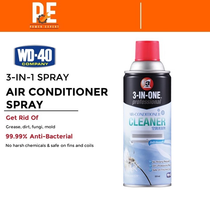 WD40 3-IN-1 PROFESSIONAL DIY HOME AIR CONDITIONER CLEANER SPRAY (331ml) WD40 AIR CON SPRAY
