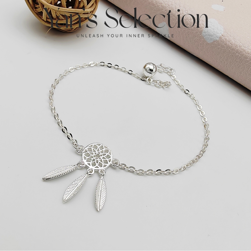 YANS 925 Silver Unique Dream Catcher Bracelet**Rantai Tangan/Gelang Perak**925纯棉 梦网手链