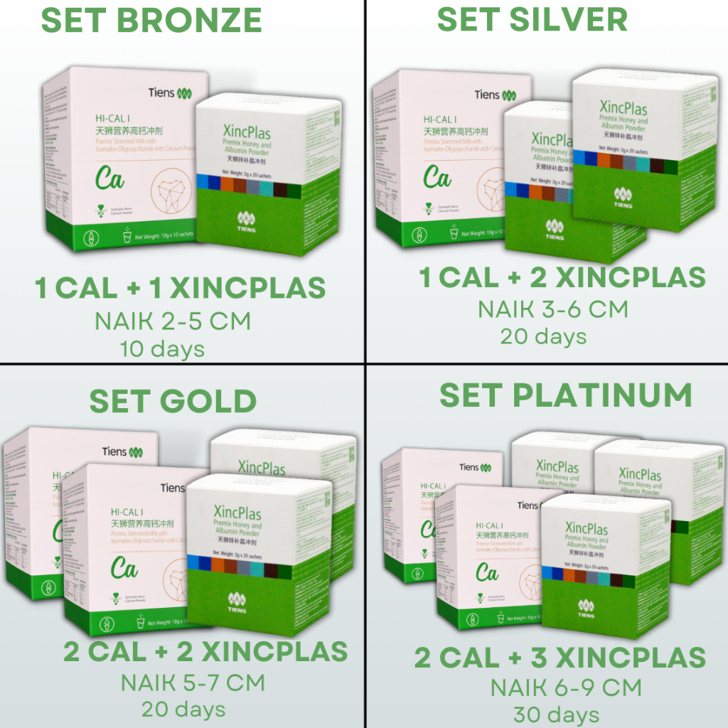 Ubat Tinggi Badan Calsium + Zinc Tiens อาหารเสริมแมกนีเซียมอาหารเสริมการเจริญเติบโตของความสูง Susu