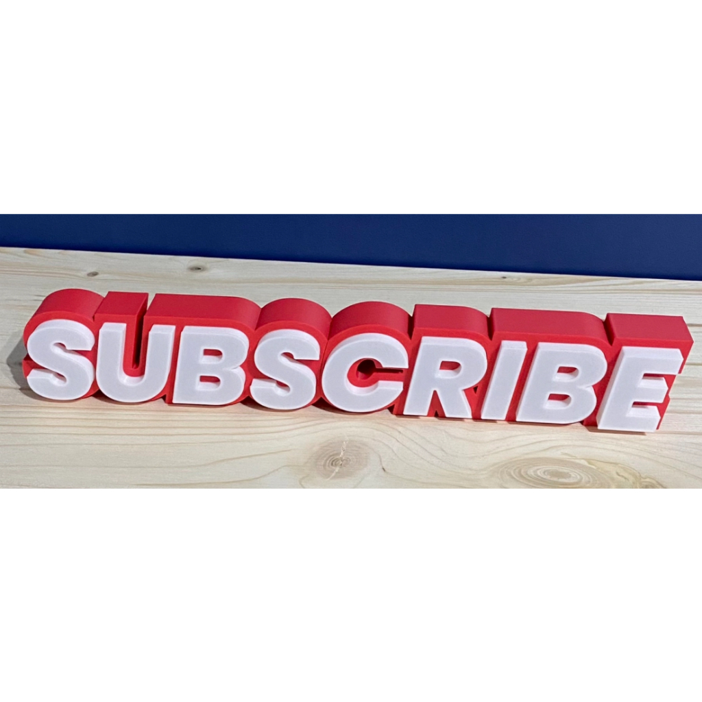 ป้าย Subscribe โลโก้ 3D หรือแม่เหล็กติดตู้เย็น