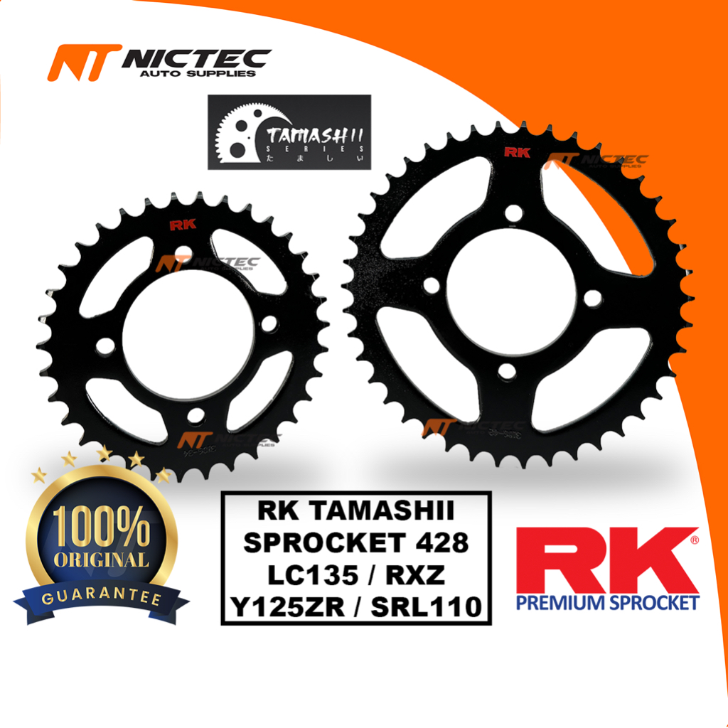 RK TAMASHII SpROCKET 428 RXZ LC135 Y125ZR LAGENDA 110 RK PREMIUM SPROCKET JAPAN
