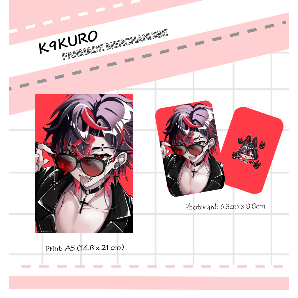 Vtuber K9KURO Kurenai Prints