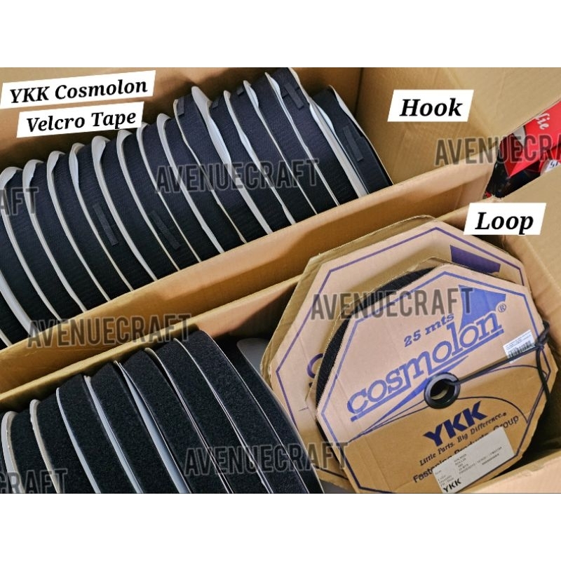 <Rolton> Ykk Cosmolon Velcro Tape Japan Hook & Loop Set roll (25m/roll) Magic Tape