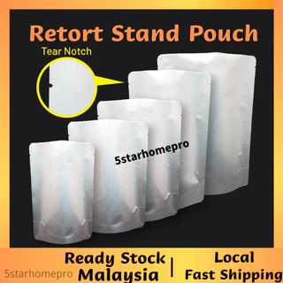 Retort Pouch Stand ถุงฟอยล์อลูมิเนียมอาหารอุณหภูมิสูง 121C พร้อม Tear立高温