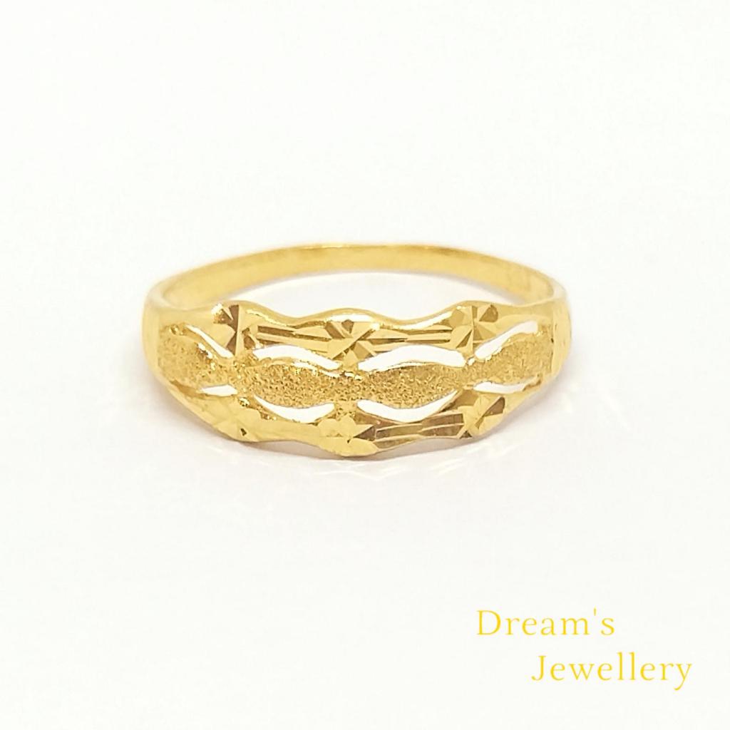 Cincin Wave Exclusive Emas 916 / Wave Ring Exclusive 916 Gold Dreams Jewellery