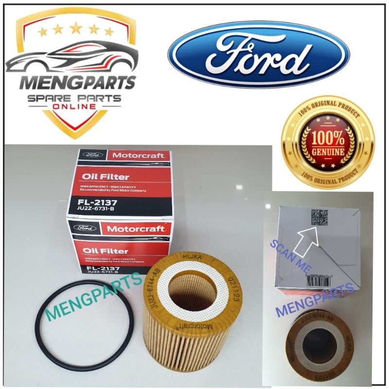FORD RANGER T6 , T7 , T8 2.0 , 2.2 & 3.2 กรองน้ํามันเครื่อง PERNAPIS MINYAK HITAM JU2Z-67-31B