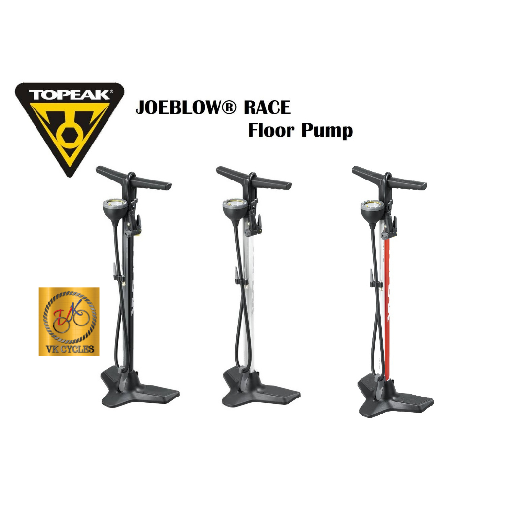 TOPEK FLOOR PUMP JOEBLOW RACE 200psi MOUNTAIN BIKE ROAD BIKE