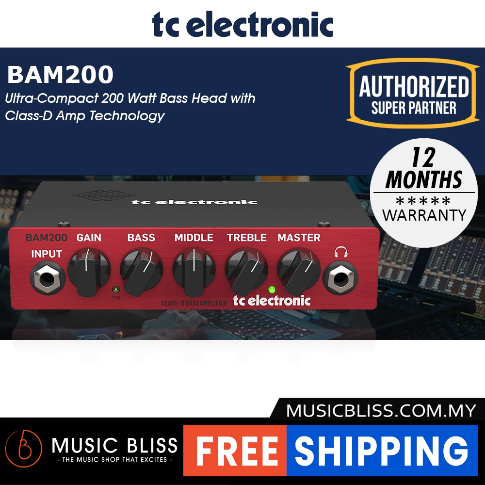 TC Electronic BAM200 หัวแอมป์เบส 200 วัตต์ Class D พร้อม DI Output