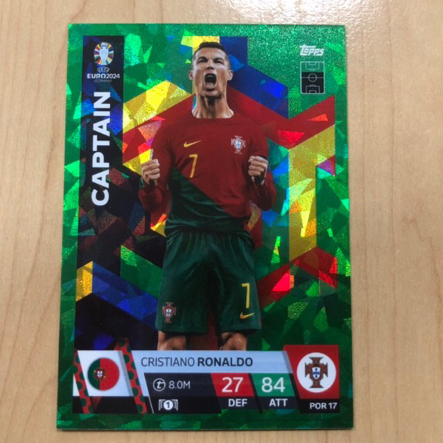 การ์ด Topps Match Attax Emerald กัปตันโร 17 Cristiano Ronaldo