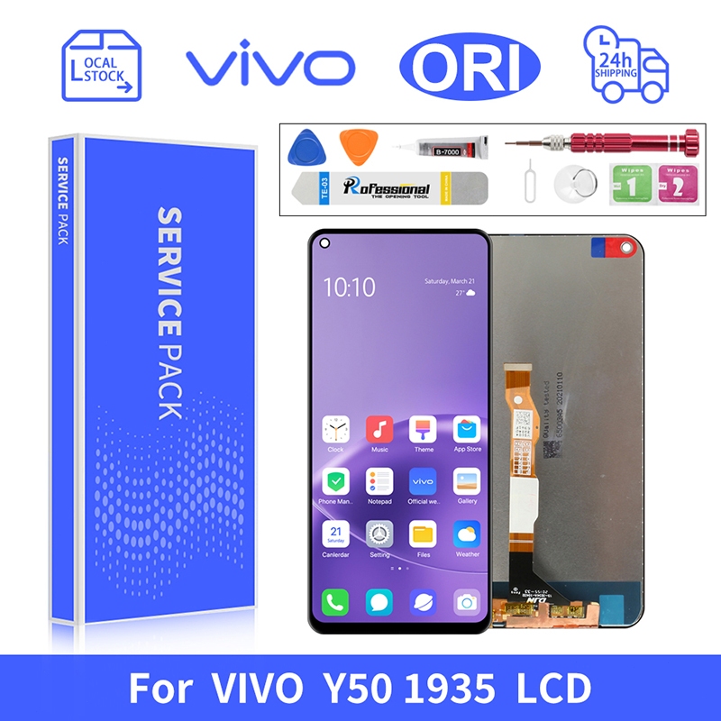 LCD สําหรับ VIVO Y50 V1935/VIVO Y30 V1938 จอแสดงผล LCD Touch Screen Digitizer อะไหล่กรอบ