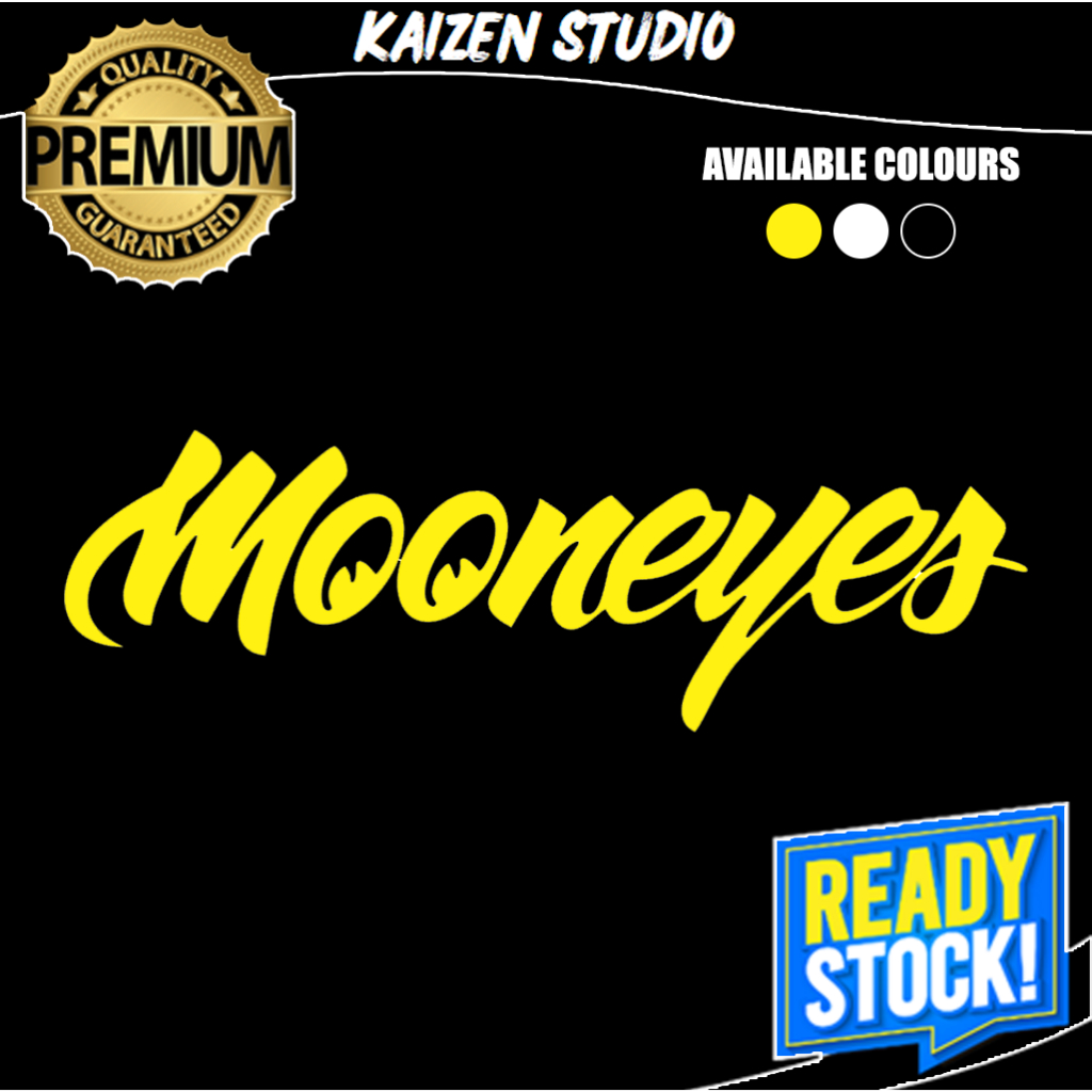 Kaizen STUDIO MOONEYES สติกเกอร์ 03 มอเตอร์รถ Kereta Bike สติกเกอร์ตัดไวนิล