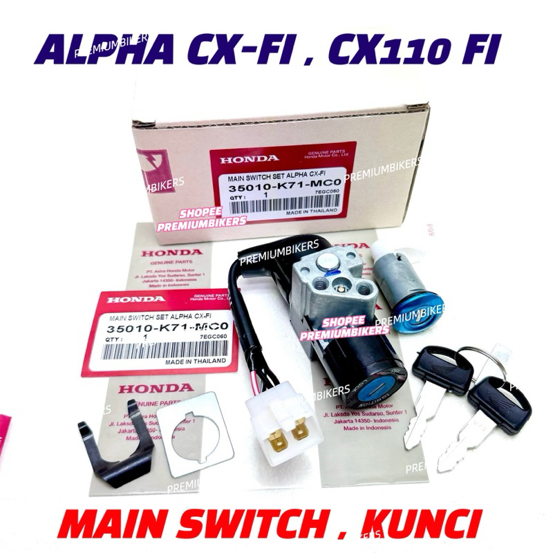 ALPHA CX-FI MAIN SWITCH SET CX110 CX 110 - SWITCH SUISS KUNCI COMPLETE SET