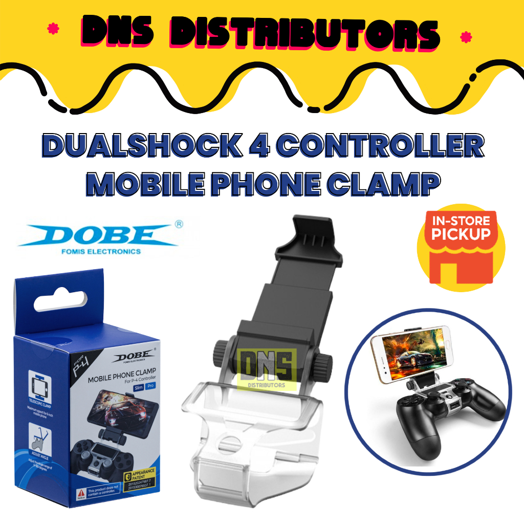 PS4 DOBE ที่หนีบโทรศัพท์มือถือตัวควบคุมโทรศัพท์สมาร์ทคลิป DS4 Mount DS4 Bracket